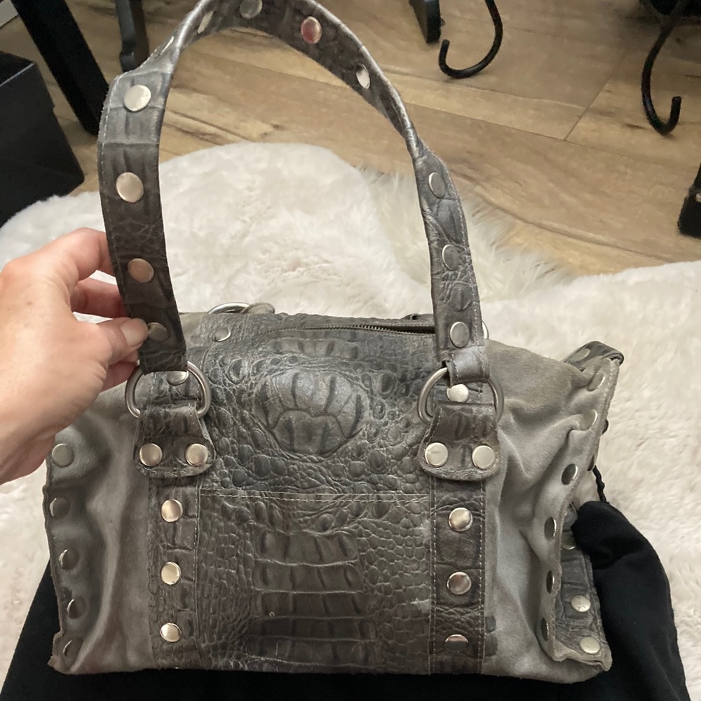 Hammitt Westwood Metallic Croc Handbag